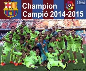 yapboz FC Barcelona, şampiyon 2014-2015